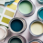 Barattoli di inchiostro di colore verde