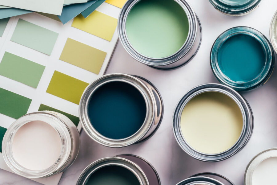 Barattoli di inchiostro di colore verde