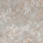 Disegno di piante monocolore su ceramica beige